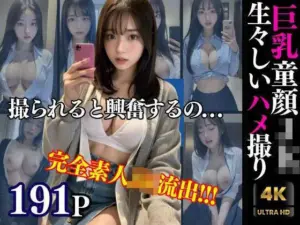 撮られると興奮する巨乳童顔JKの生々しいハメ撮り